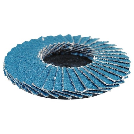 Weiler 2" BobCat Mini Abrasive Flap Disc, Conical (TY29), Type R Mount, 80Z 50949
